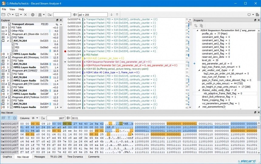 Stream Analyzer: 主屏幕 (Windows)